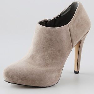 Sam Edelman Ria Putty Taupe Suede Platform Booties